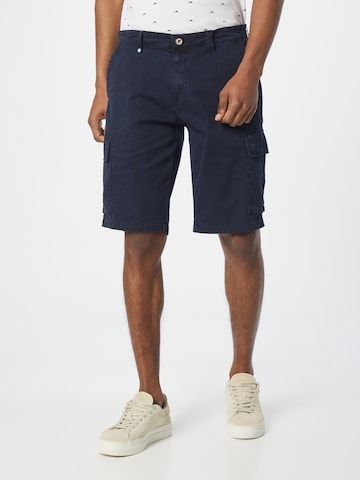 No Excess Regular Cargo Pants in Blue: front