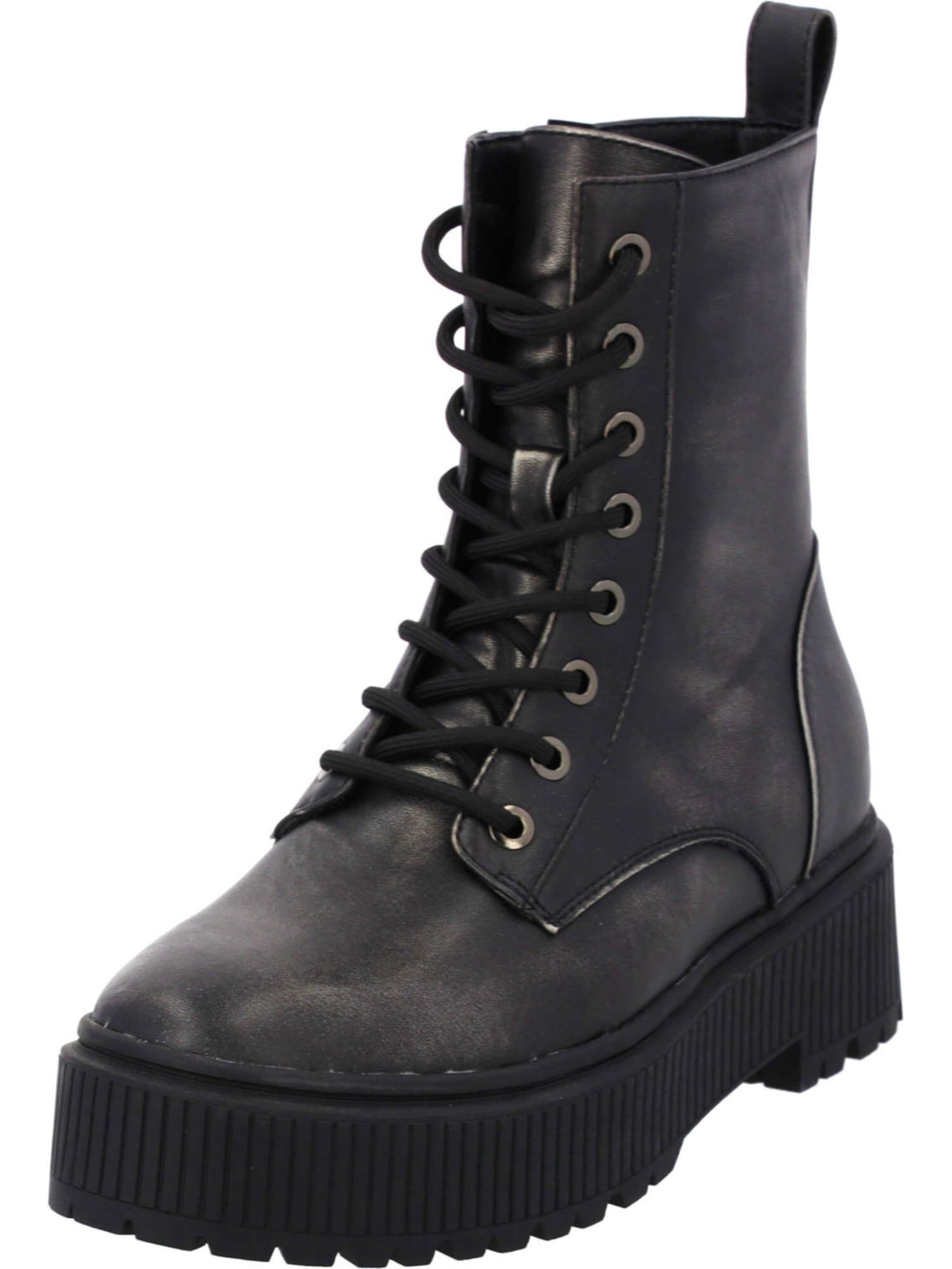 Palado Šněrovací kozačky 'Leski' – šedá: přední strana