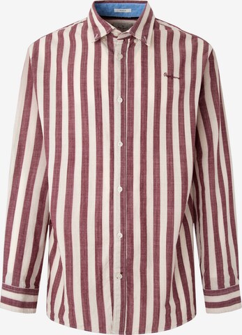 Pepe Jeans Regular fit Button Up Shirt in Red: front