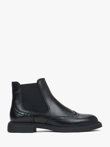 Estro Chelsea Boots '09-3488' in Schwarz: Vorderseite