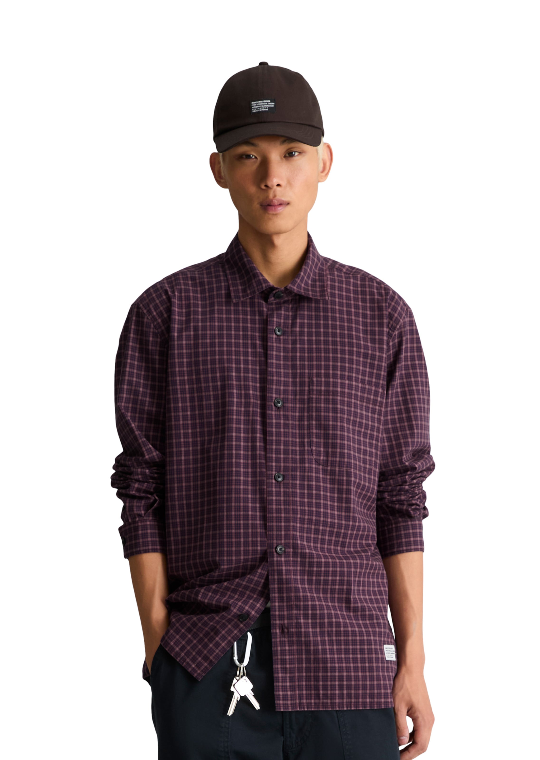 Marc O'Polo DENIM Regular fit Button Up Shirt in Purple: front