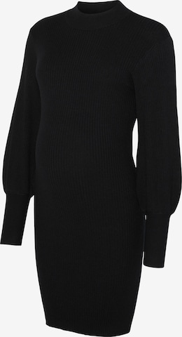 Vero Moda Maternity Pletené šaty 'VMMHapper' - Čierna: predná strana