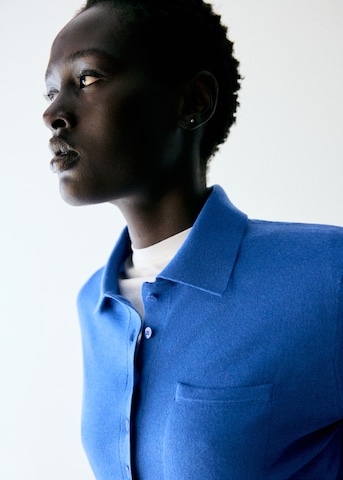 MANGO Sweater 'SANSEPOL' in Blue
