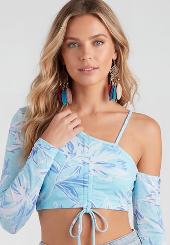 IZIA Blouse in Blauw: voorkant