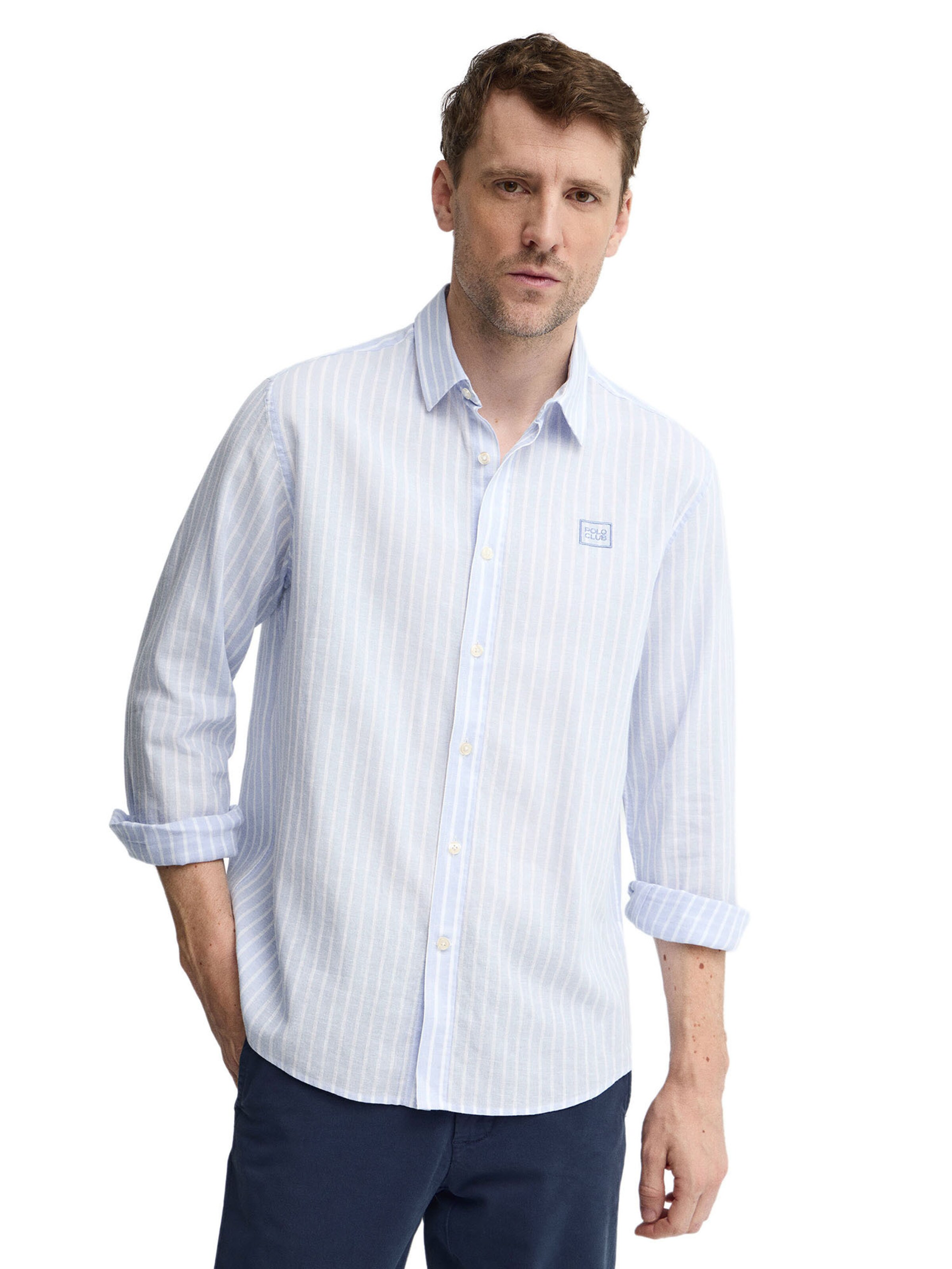 Polo Club Regular Fit Hemd in Blau: Vorderseite