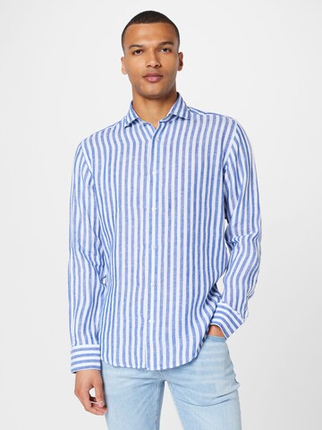 Bruun & Stengade - Ajuste regular Camisa 'Valencia' en azul: frente