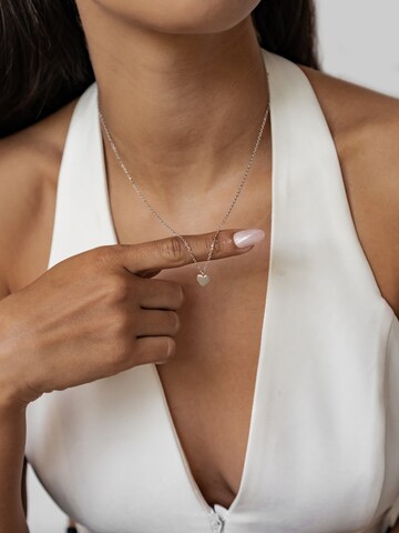 Hey Happiness - Cadena 'Love Heart' en plata