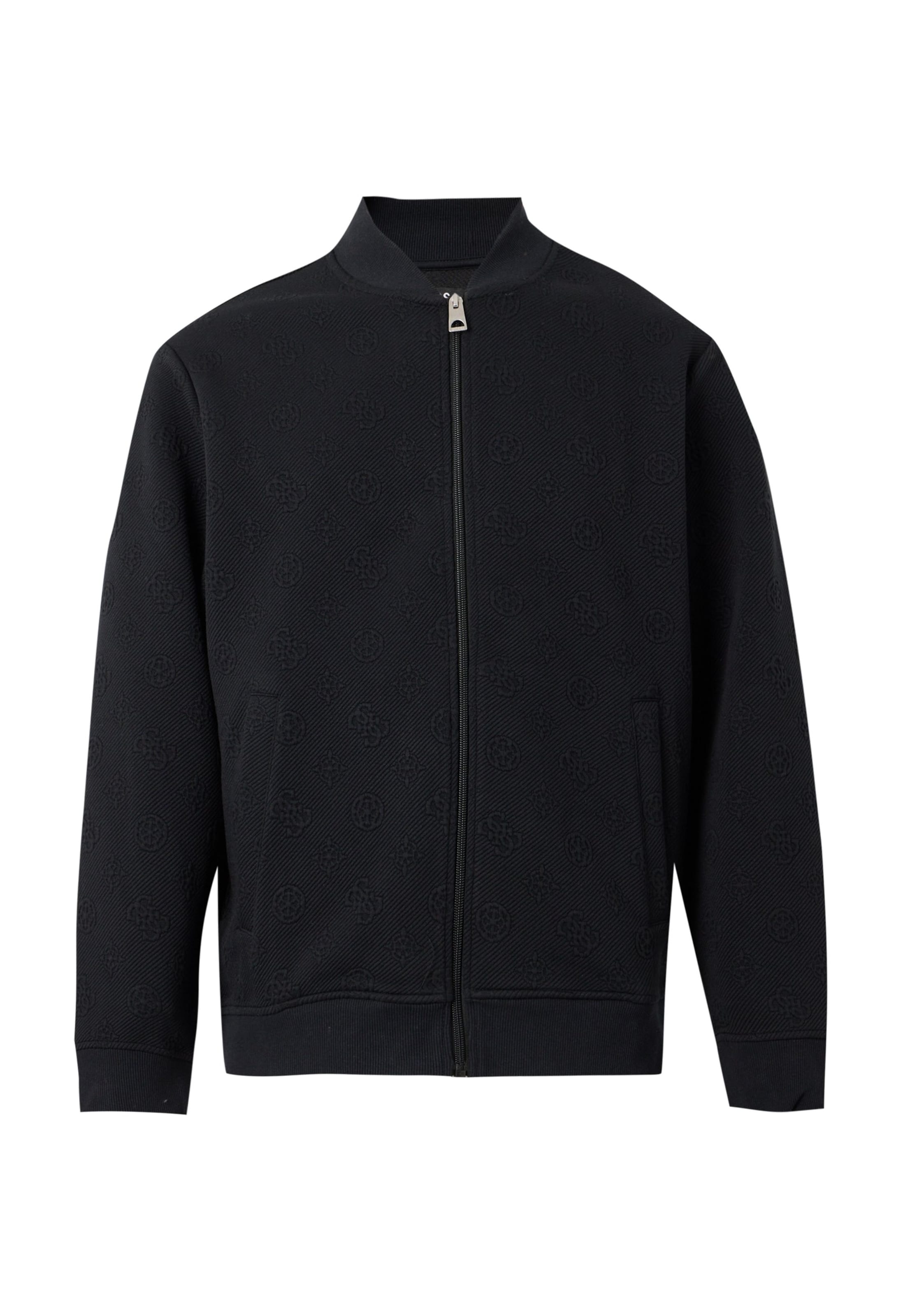 GUESS - Sudadera con cremallera 'ROVER' en negro: frente