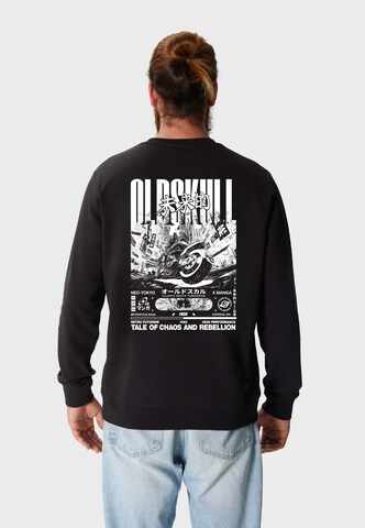 Oldskull Sweatshirt 'ASIAN FUTURISM RIDER' in Black: front