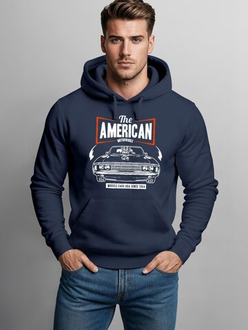 Neverless Sweatshirt 'American Muscle Car'‌ in Blau