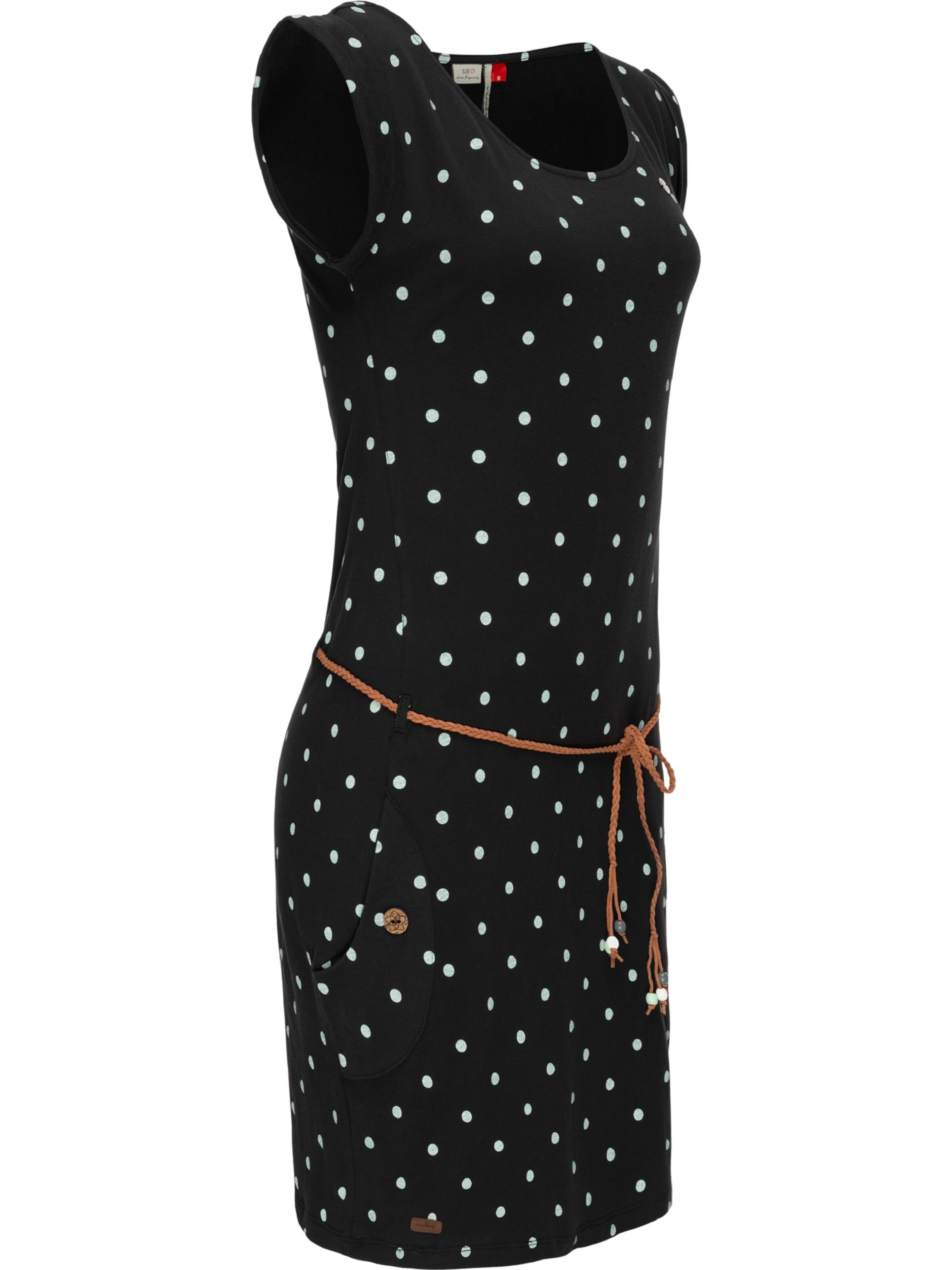 Ragwear Kleid 'TAG DOTS' in Schwarz