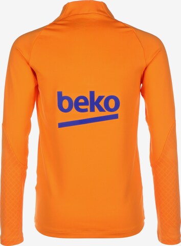 NIKE Athletic Sweatshirt 'FC Barcelone Strike Drill' in Orange