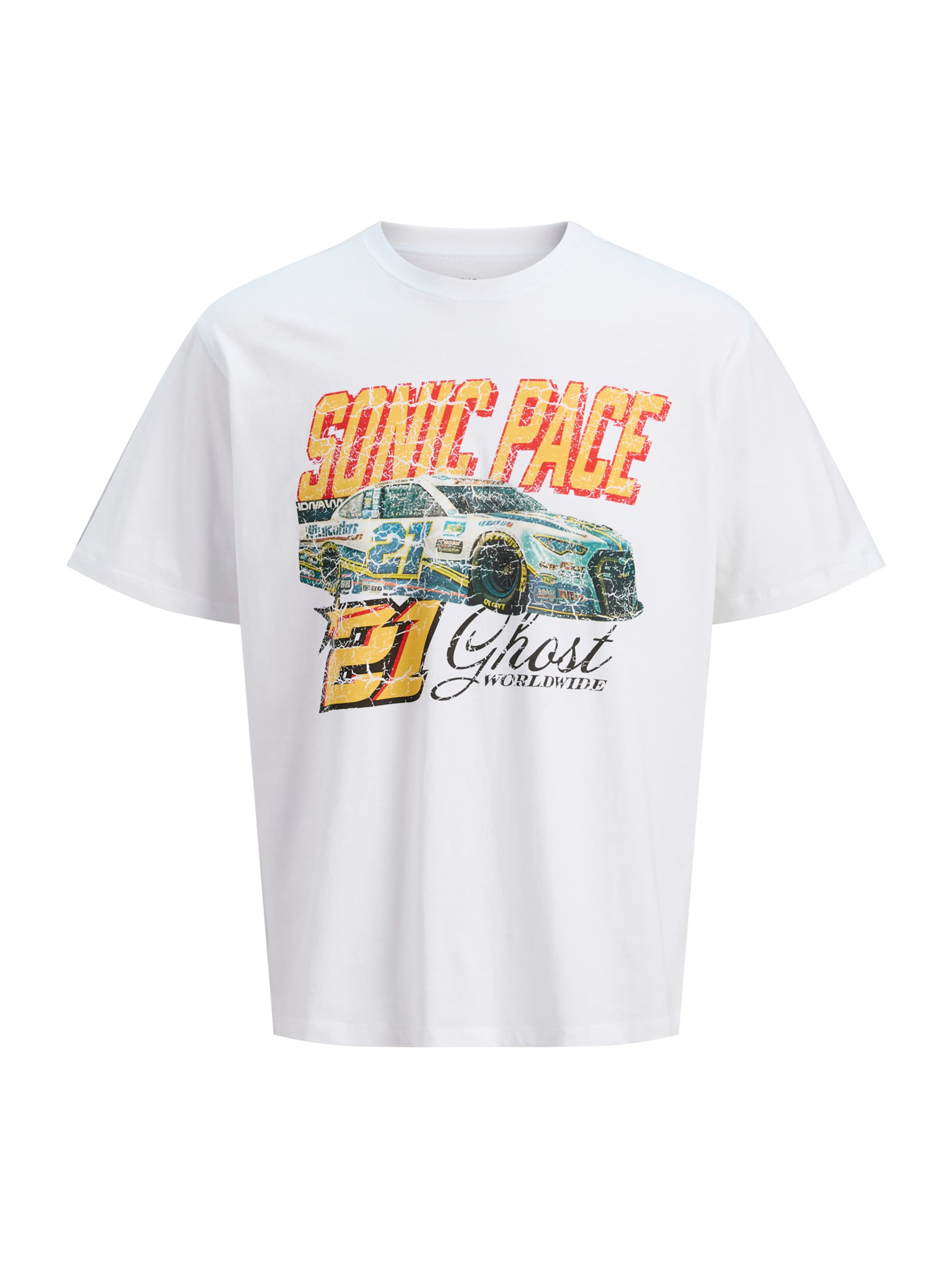 JACK & JONES T-shirt 'JORFormula Gallery' i vit: framsida