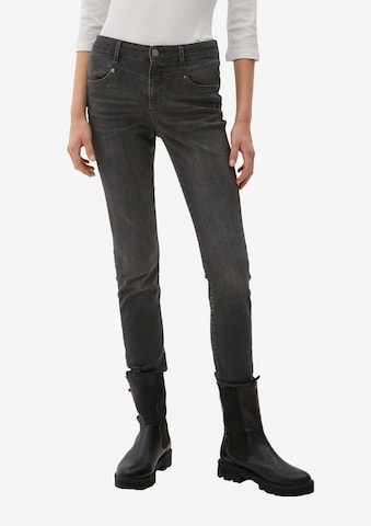 s.Oliver Slimfit Jeans in Grijs: voorkant