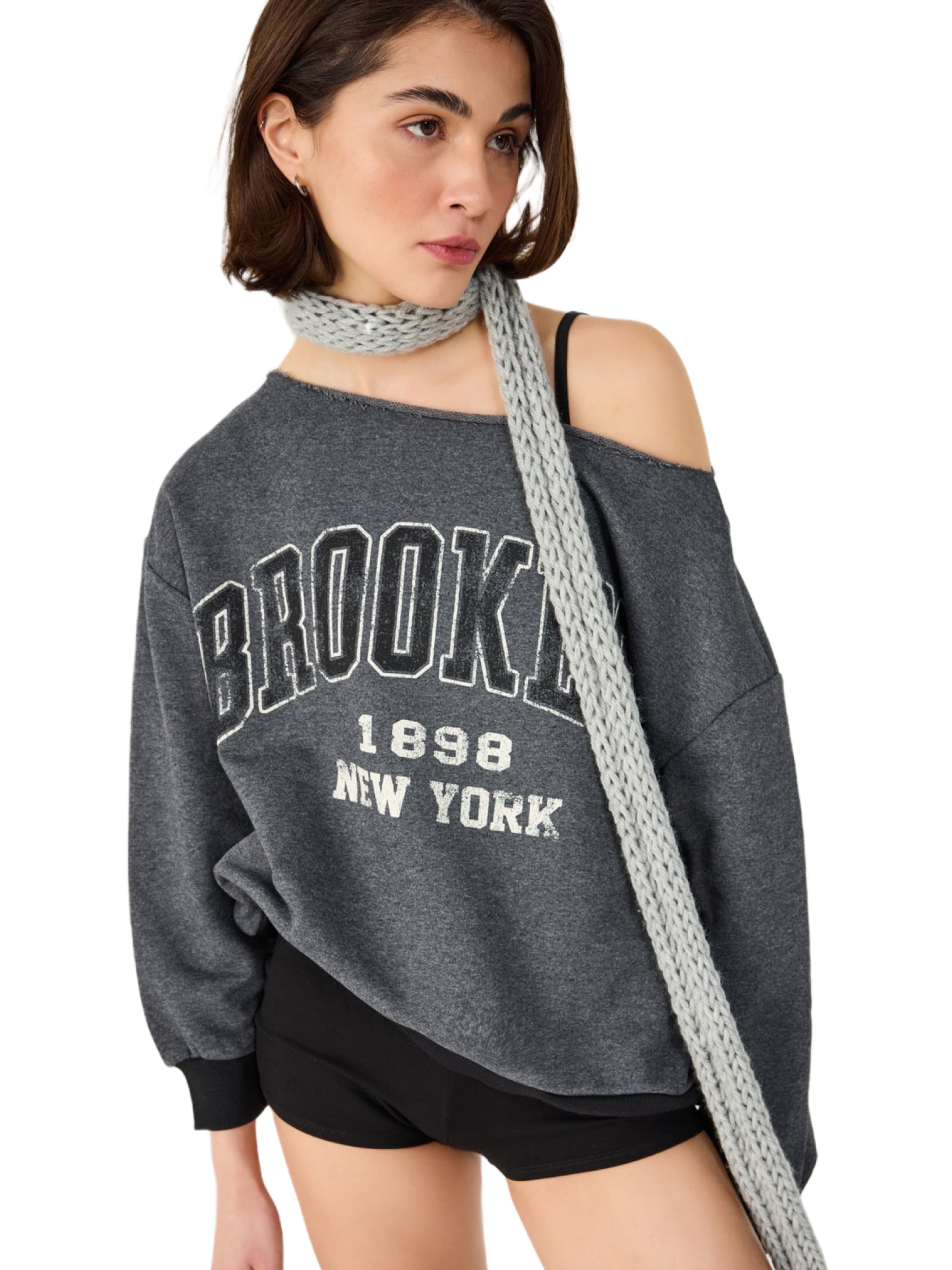 No Matter What Sweatshirt in Grijs