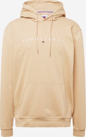 Tommy Jeans Суичър в бежово: отпред