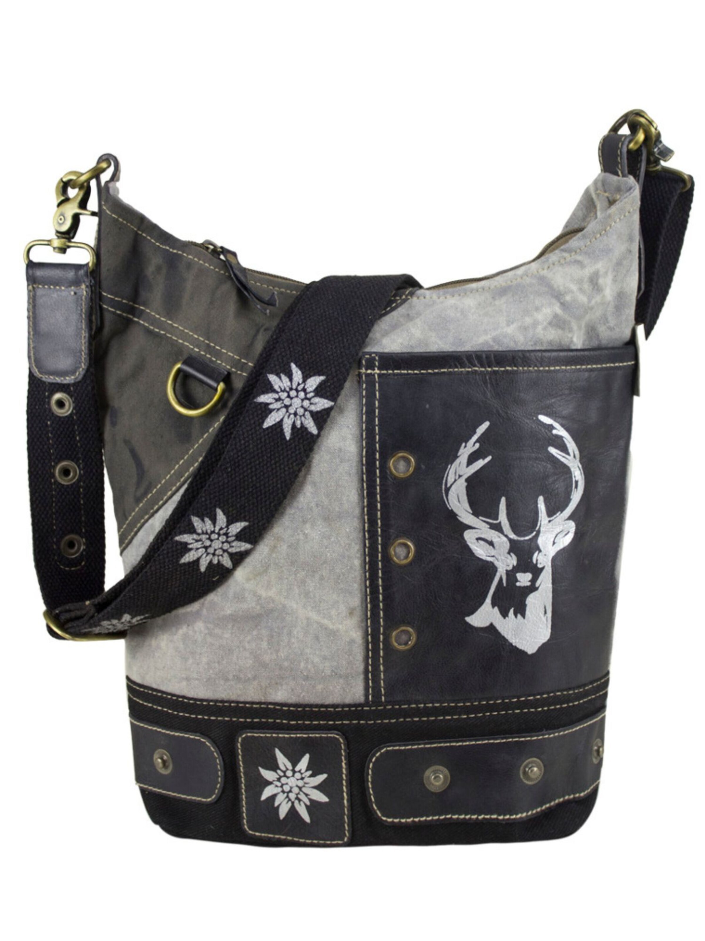 DOMELO Crossbody Bag 'Domelo' in Black: front