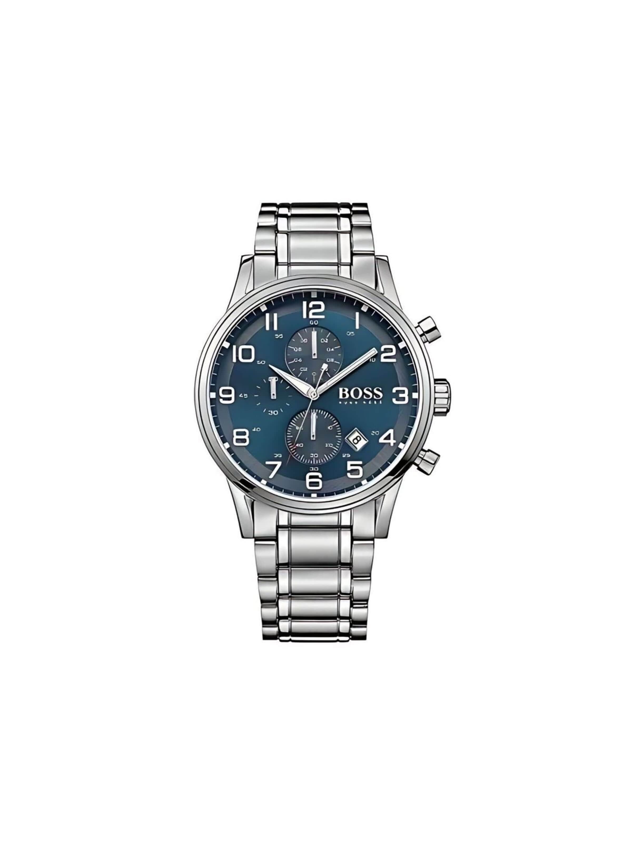 BOSS Analoog horloge 'Hugo Boss Aeroliner HB1513183' in Zilver: voorkant