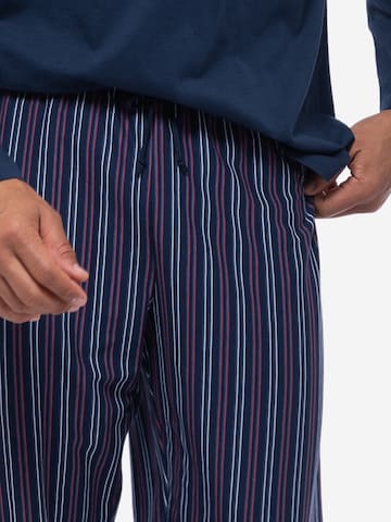 Ammann Pyjama lang 'Night & Home Cotton' in Blau