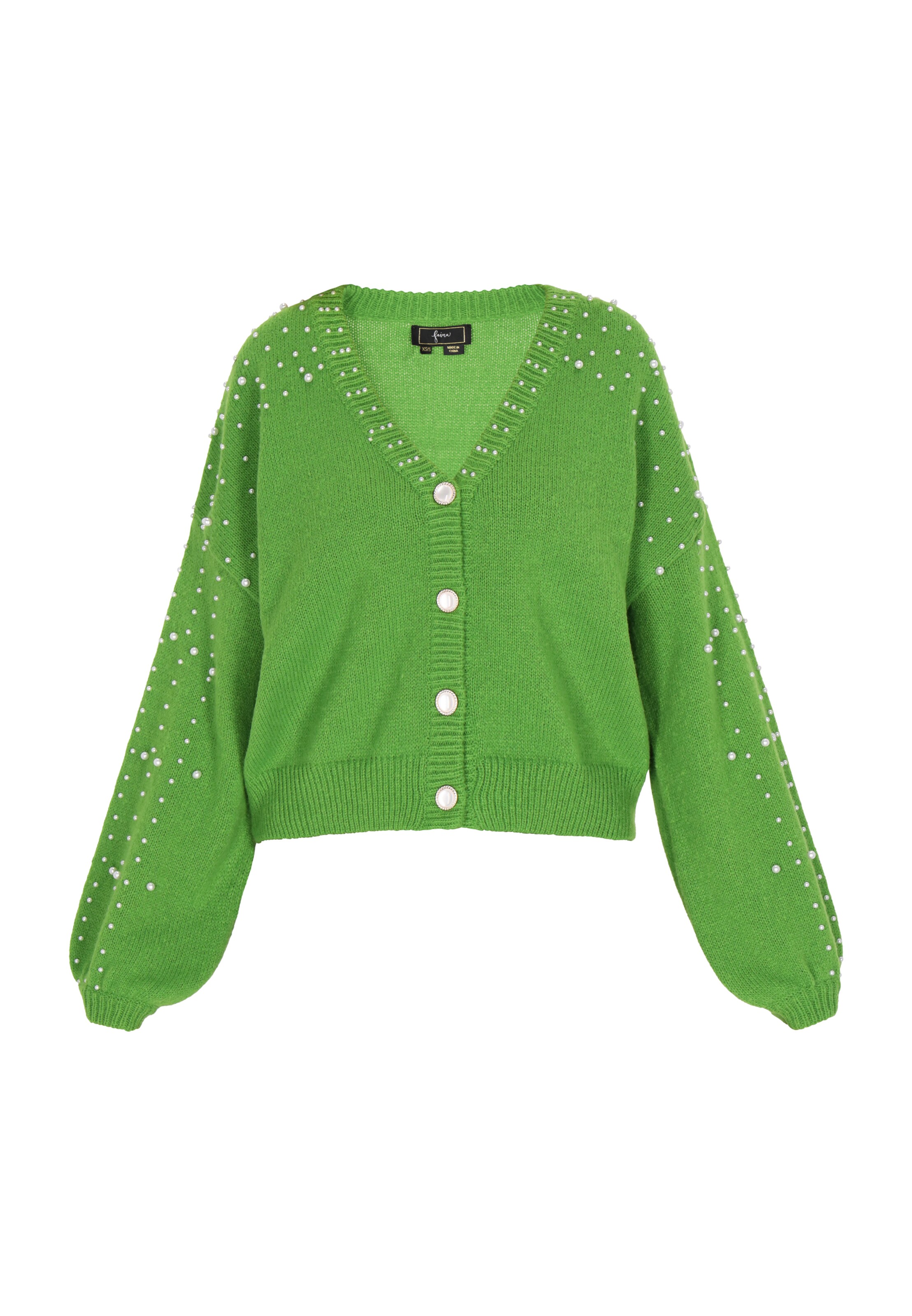 Cardigan faina en vert : devant