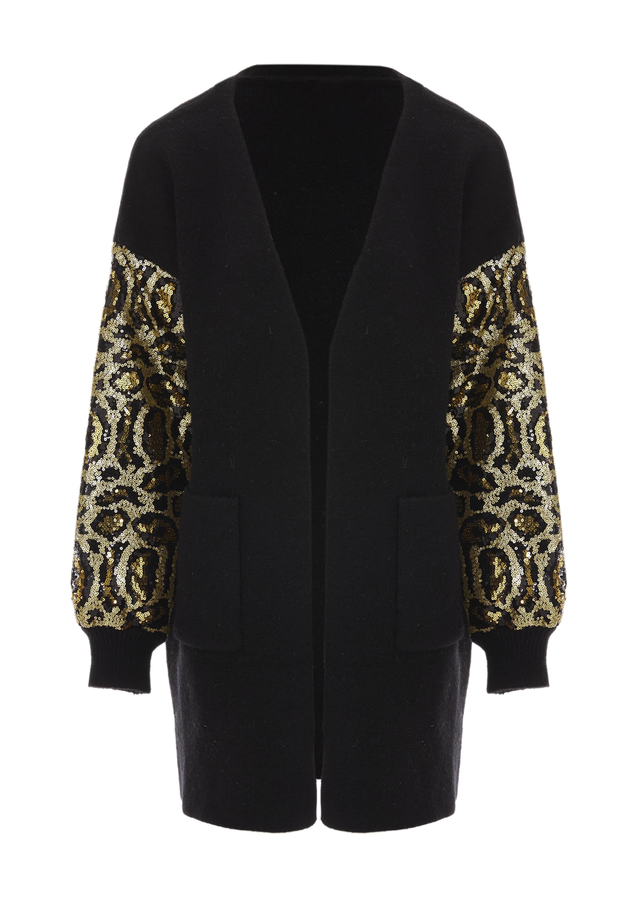 IMANE Knit cardigan in Black: front