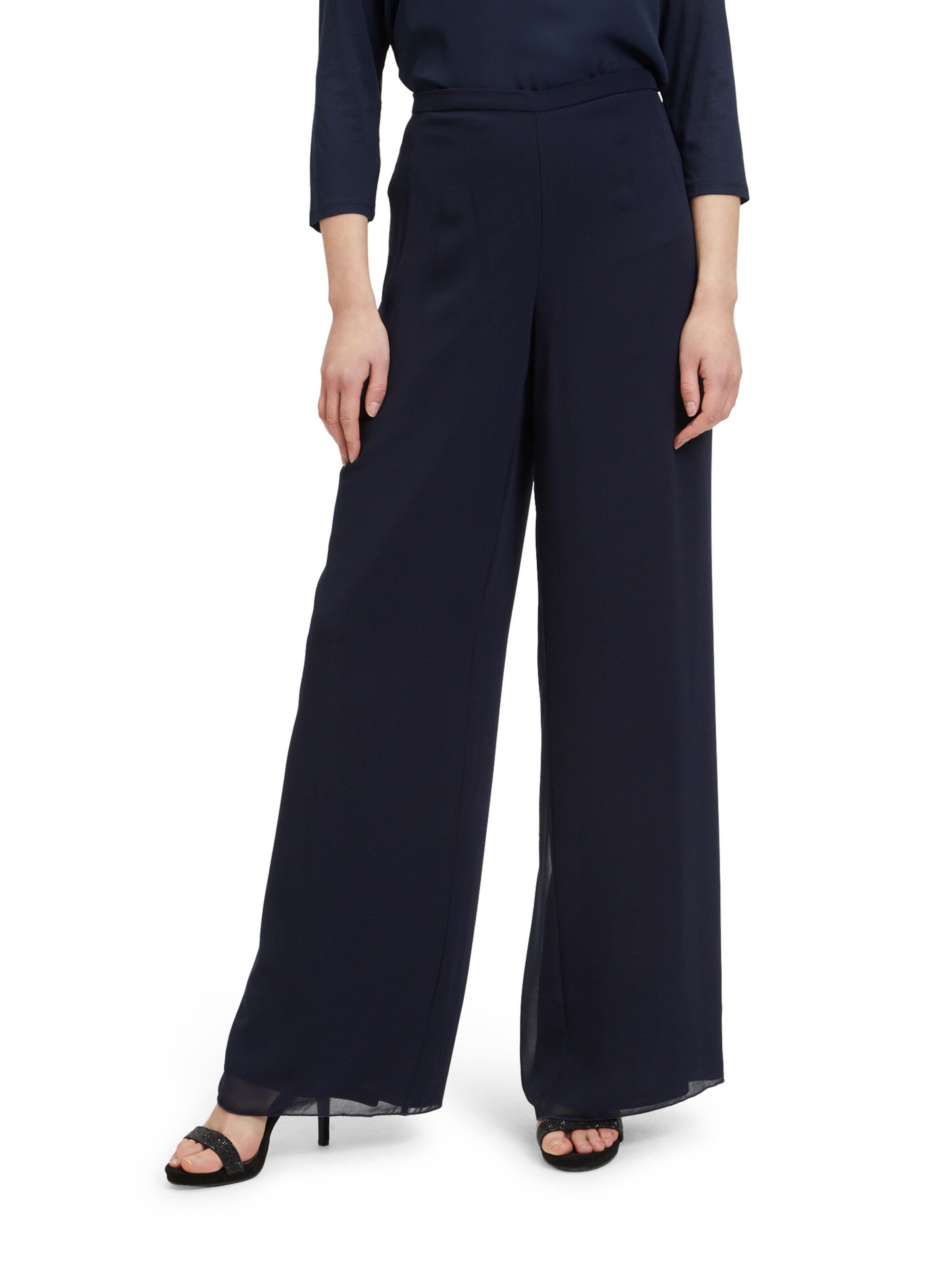 Vera Mont Wide Leg Marlene-Hose mit weitem Bein in Blau: Vorderseite