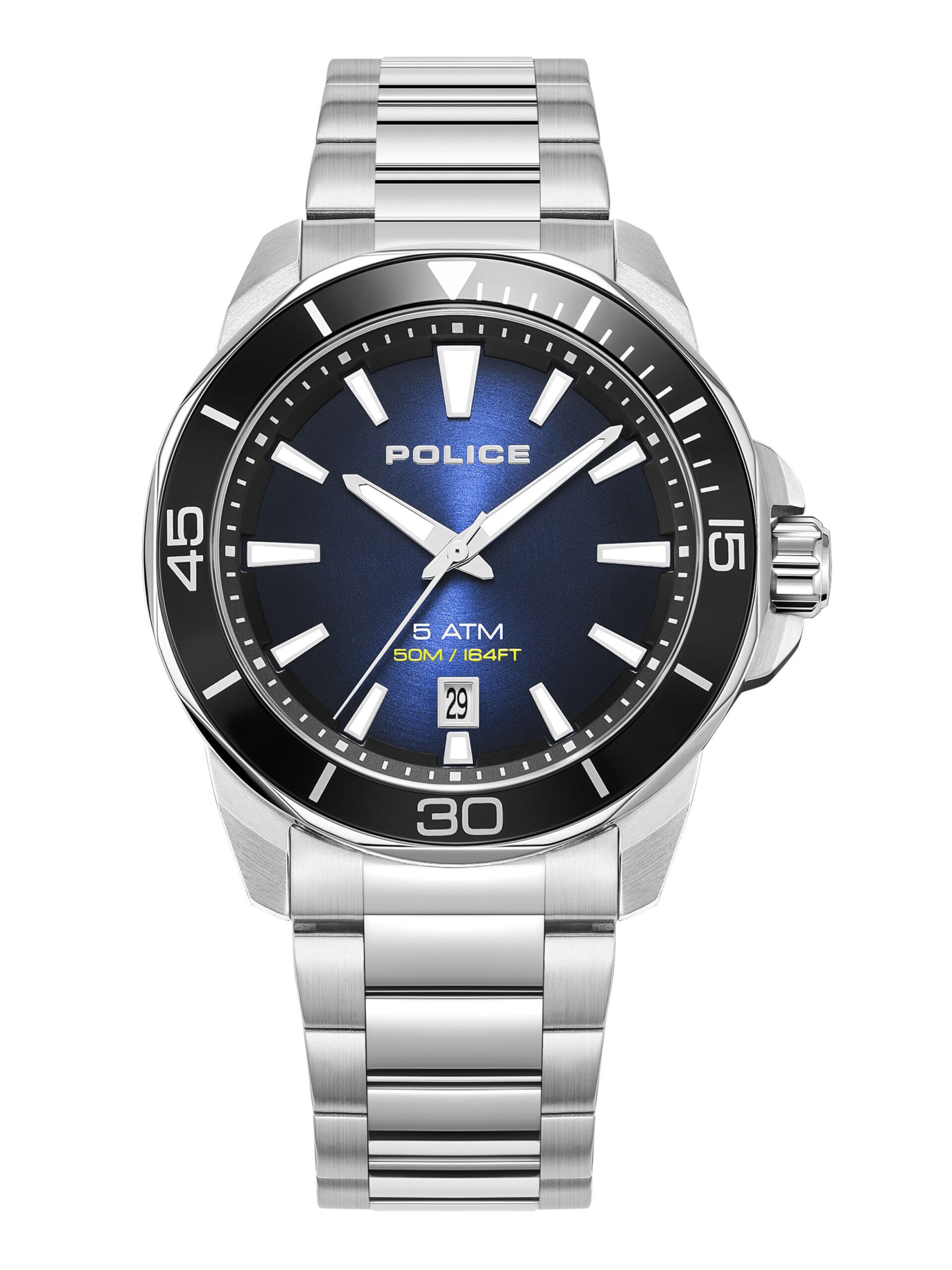 POLICE Analog Watch 'Thornton' in Silver: front