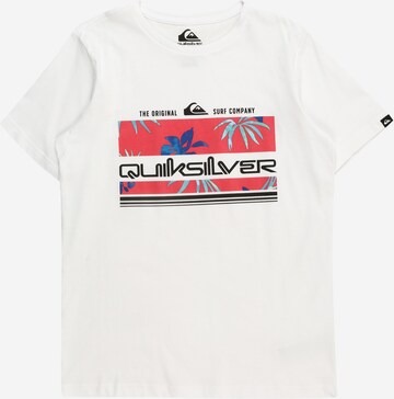 QUIKSILVER - Camiseta funcional 'TROPICAL RAINBOW' en blanco: frente