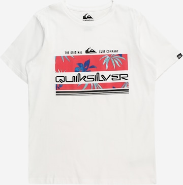 T-Shirt fonctionnel 'TROPICAL RAINBOW' QUIKSILVER en blanc : devant