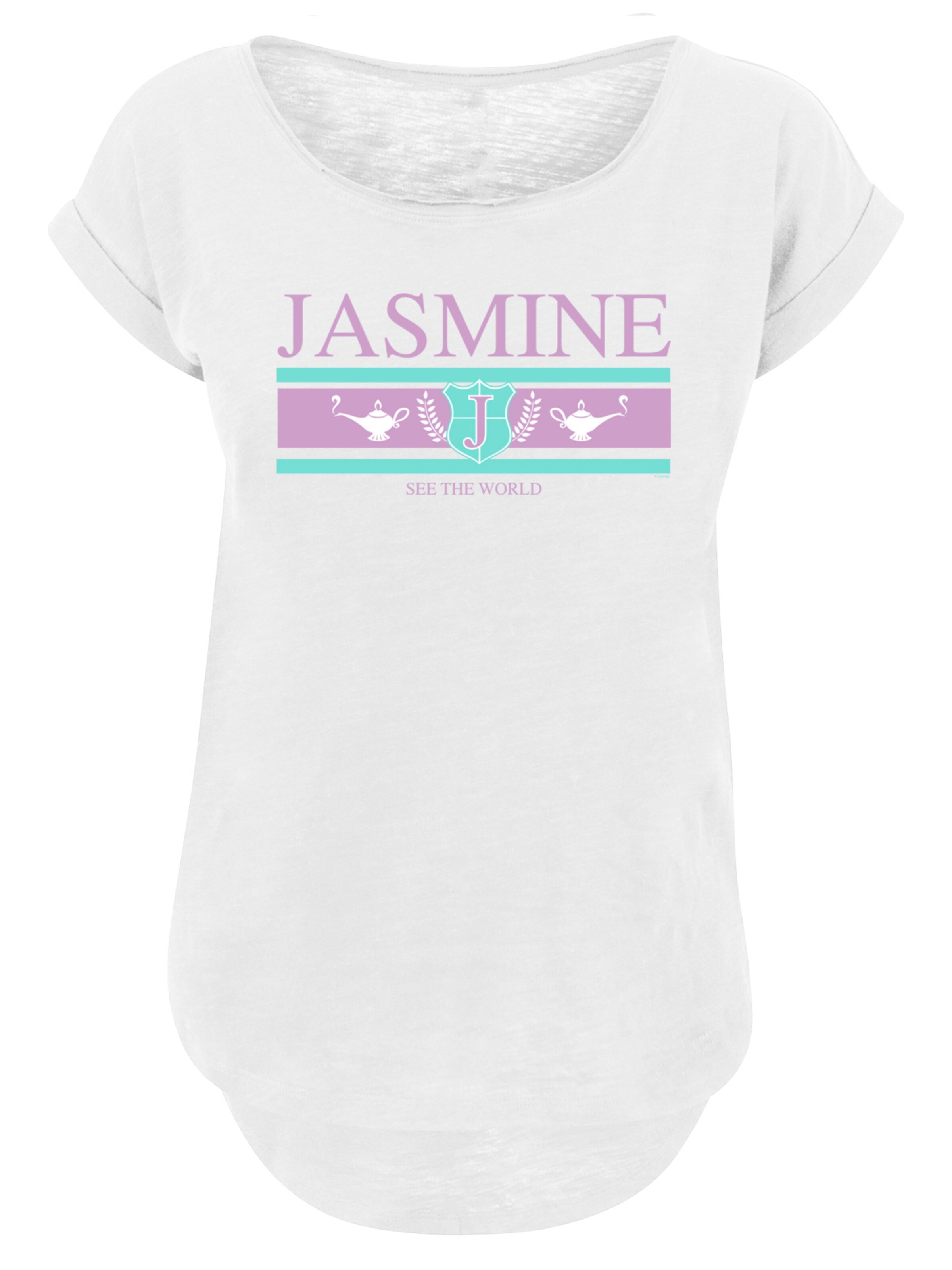 T-shirt 'Disney Jasmine See The World' F4NT4STIC en blanc : devant