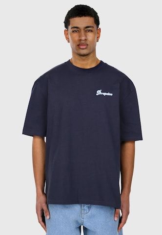 Dropsize Футболка 'Hustle Hard' в Синий