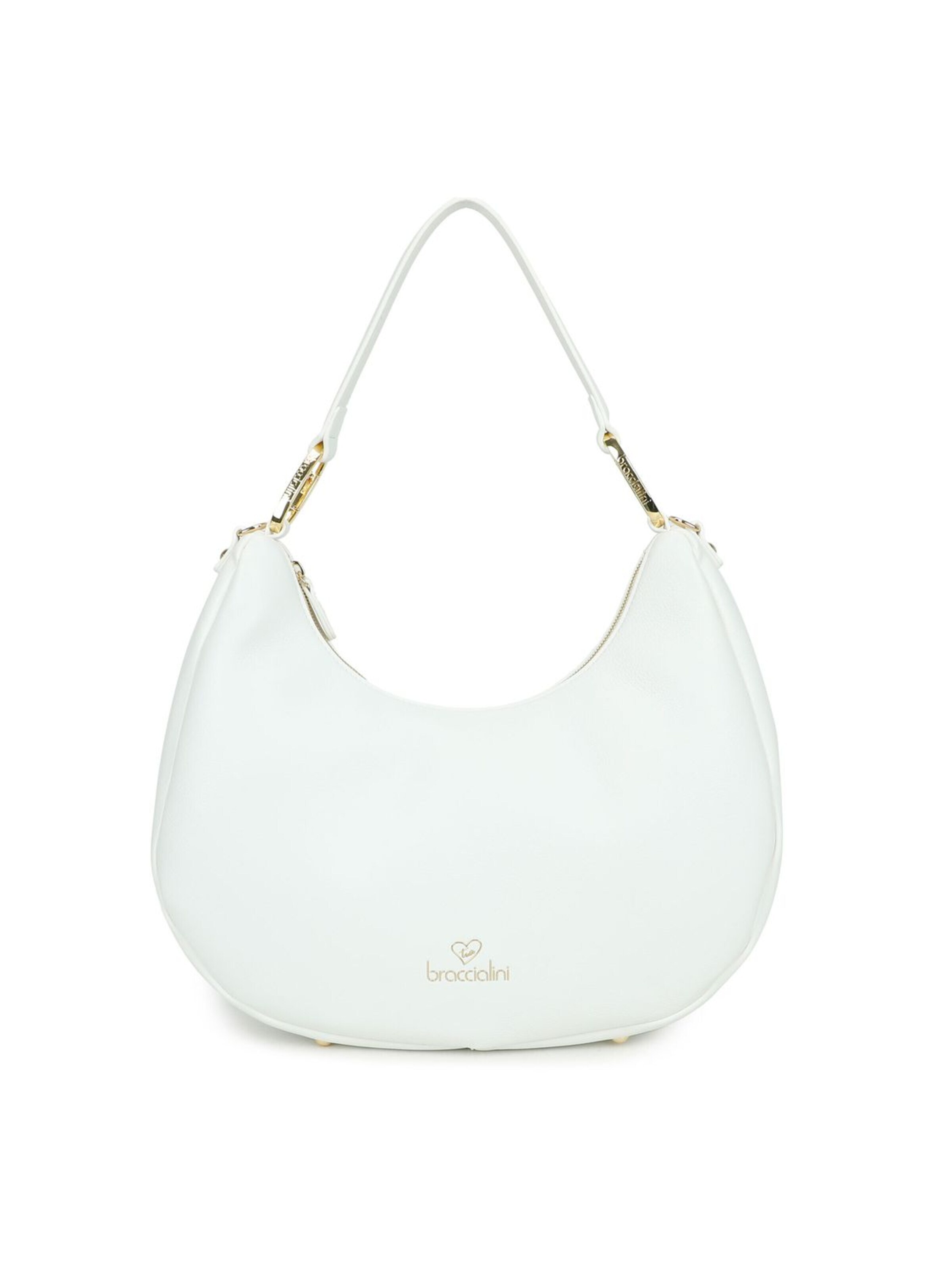 Borsa a spalla 'Amy' di Braccialini in bianco: frontale