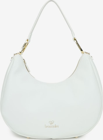 Borsa a spalla 'Amy' di Braccialini in bianco: frontale