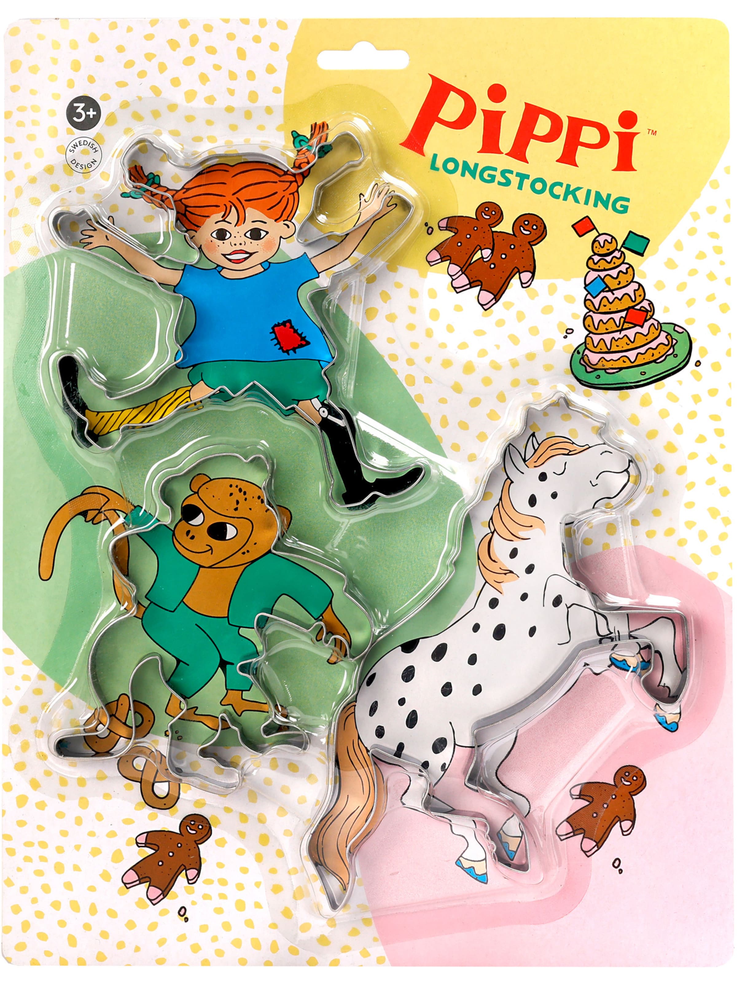 Pippi Ausstechformen in Silber: Vorderseite