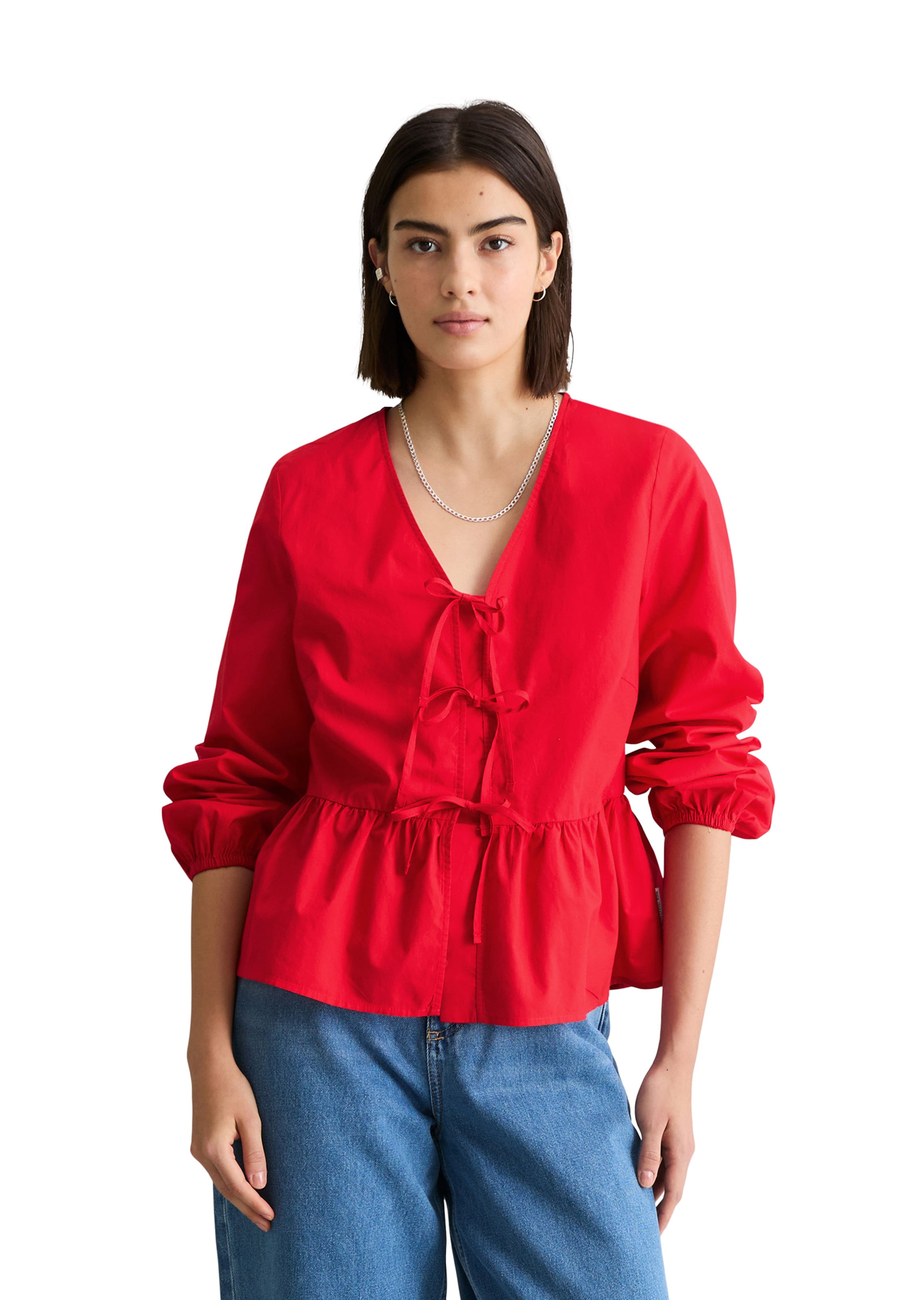 Marc O'Polo DENIM Bluse in Rot: Vorderseite