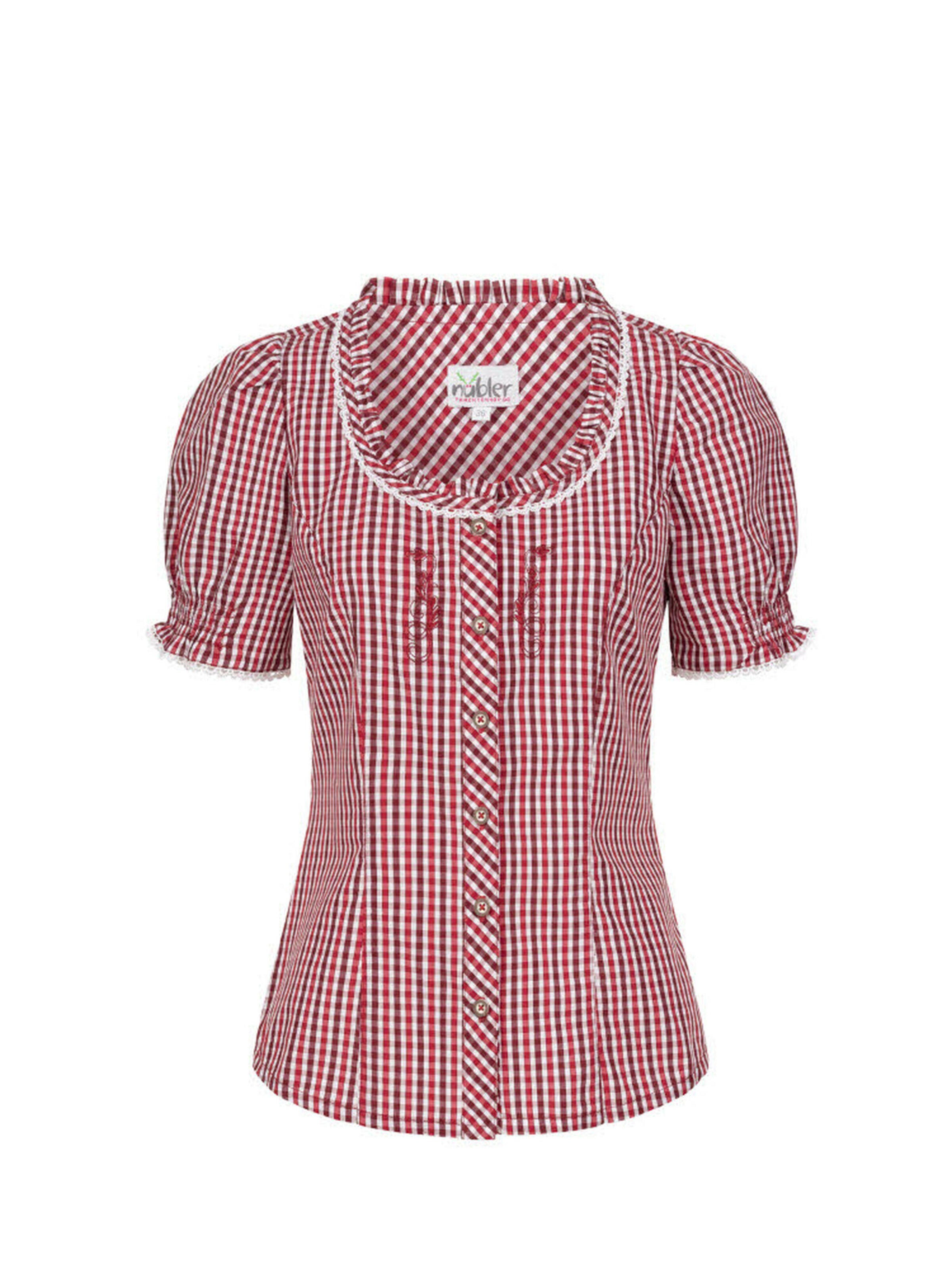 Trachtenhof Nübler Traditional Blouse in Red: front