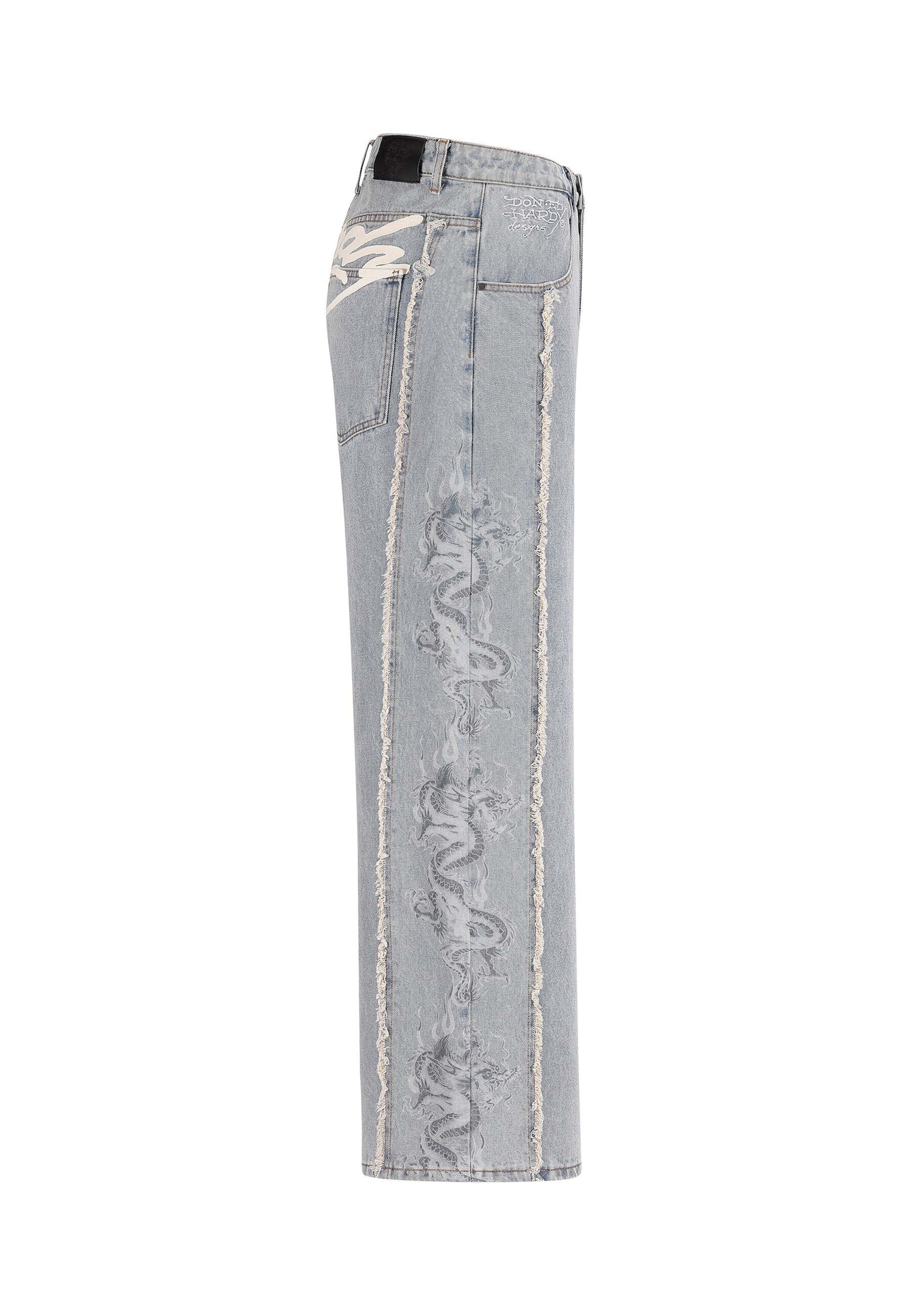 Ed Hardy - Loosefit Vaquero en gris