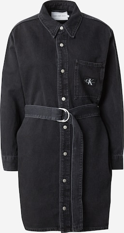 Calvin Klein Jeans Shirt dress in Black: front