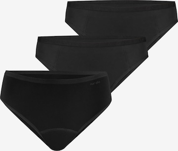 Nur Die Periodenslip ' Protection Trio Slip mittelstark extrastark ' in Schwarz: Vorderseite