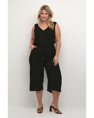 KAFFE CURVE Jumpsuit in Zwart: voorkant