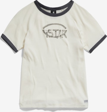 T-shirt G-Star RAW en beige : devant