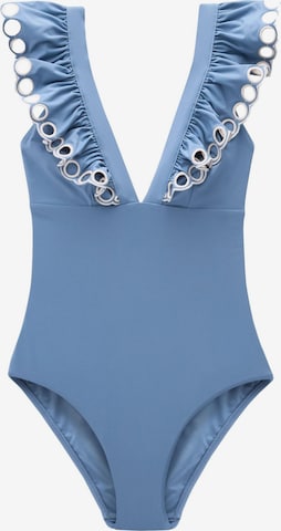 Maillot de bain modelant Next en bleu : devant