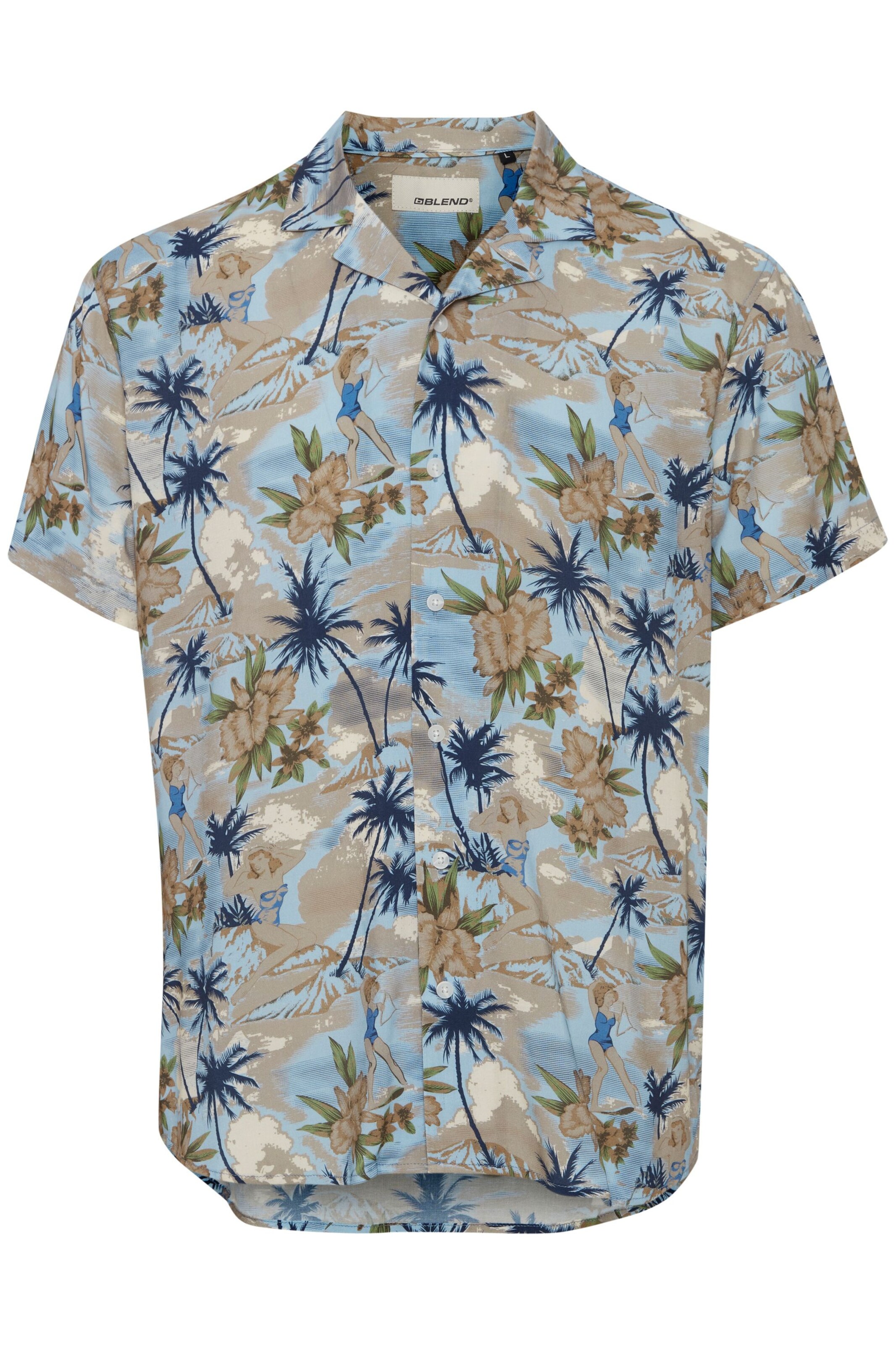 BLEND - Regular Fit Camisa em azul: frente