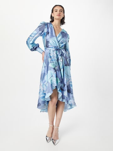 Robe de cocktail SWING en bleu : devant