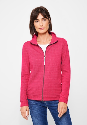 CECIL Zip-Up Hoodie in Pink: front