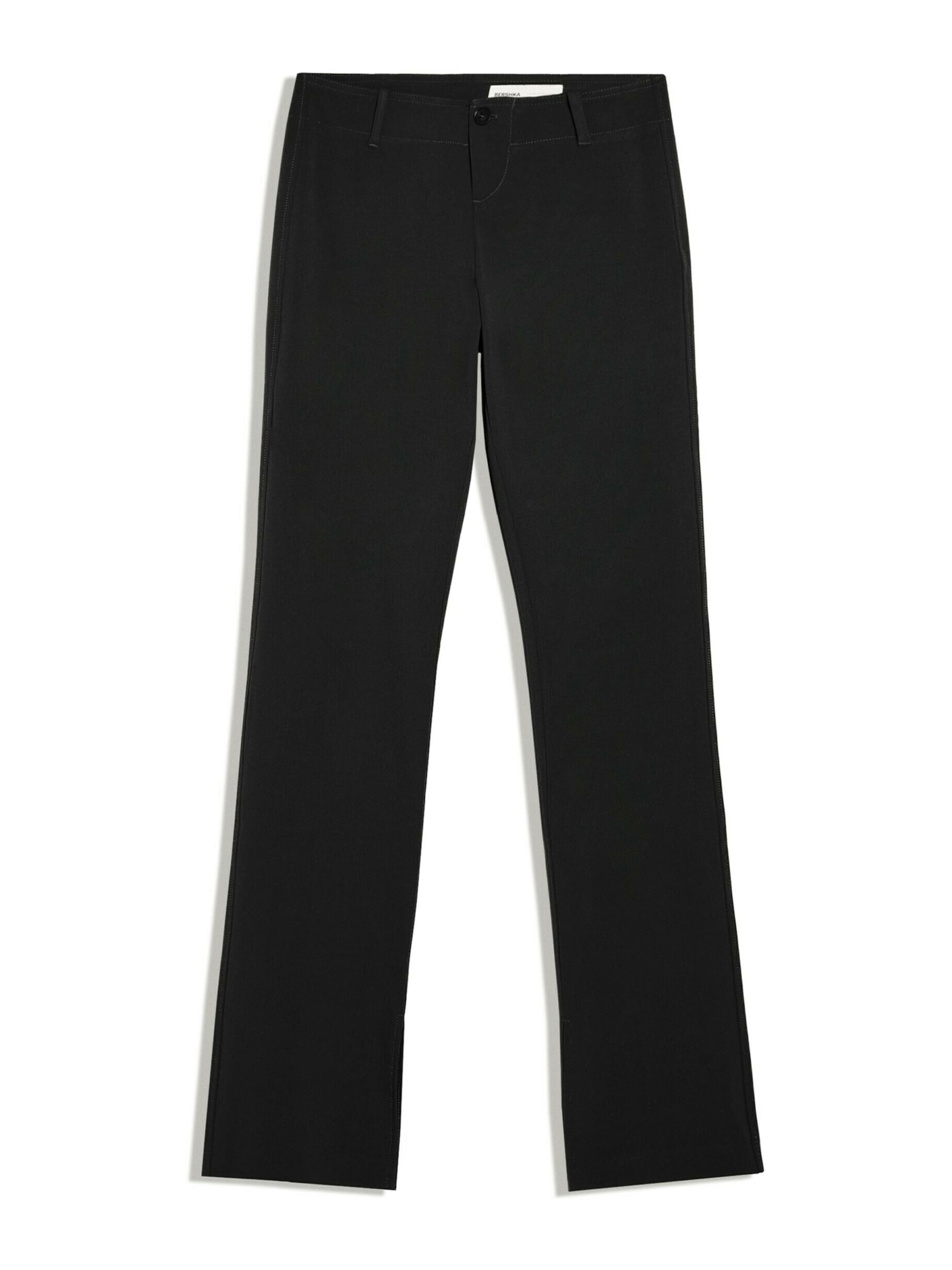 Evazați Pantaloni 'PANTALON POLIVIS' de la Bershka pe negru: față