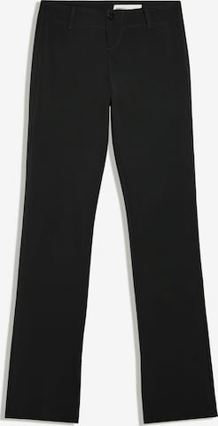 Bershka Levenevä Housut 'PANTALON POLIVIS' värissä musta: etupuoli