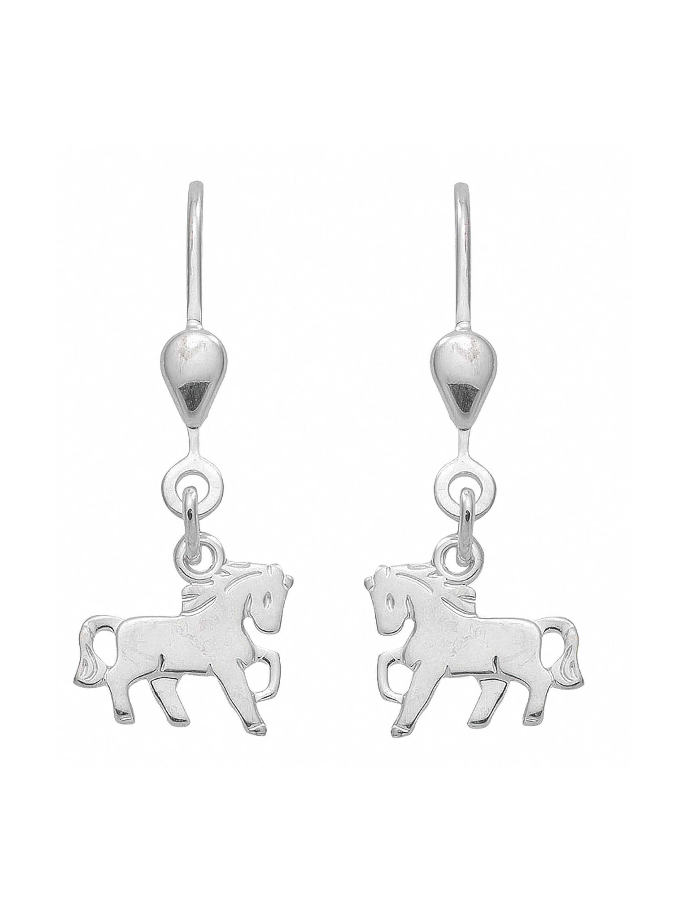 Adelia´s Ohrhänger 'Pferd' in Silber: Vorderseite