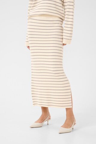Jupe 'Annemette' CULTURE en beige : devant