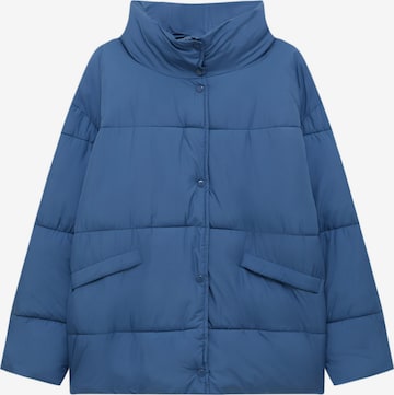 Pull&Bear Winterjas in Blauw: voorkant
